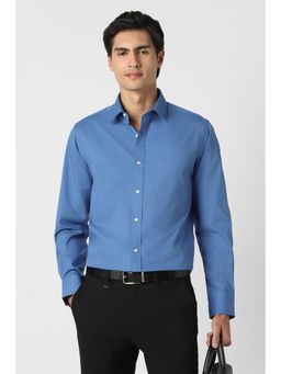 Peter England - Men Blue Slim Fit Full Sleeves Formal Shirt