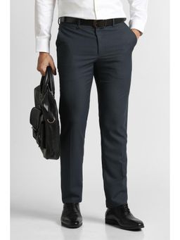 Van Heusen - Men Black Textured Trouser