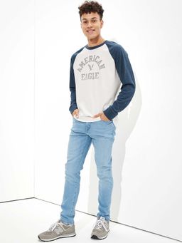 American Eagle - Men Blue Airflex+ Skinny Jeans