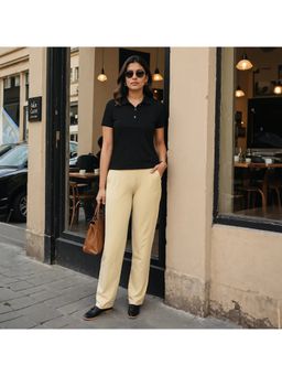 Blissclub - Beige Women Am:Pm Cotton Straight Pants - Regular