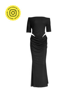APPAPOP - Black Hot Side Through Dress