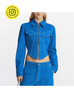 APPAPOP - Fiore Denim Corset Crop Top