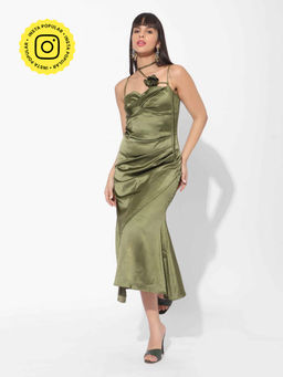 APPAPOP - Amylin Olive Rose Dress