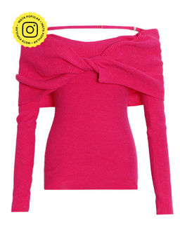 APPAPOP - Pink Siren Front Through Knitted Top