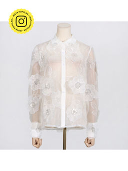 APPAPOP - Willow Floral Front Through Shirt