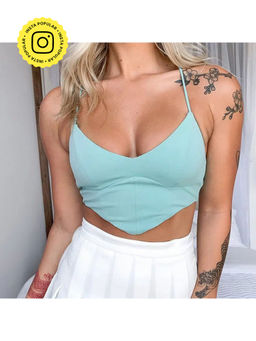 APPAPOP - Blue Krisy Crop Top