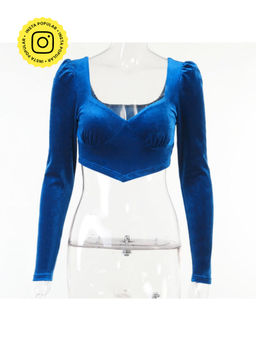 APPAPOP - Blue Fly High Crop Top
