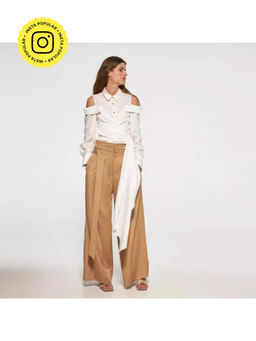 APPAPOP - White Jermain Relaxed Front Through Shirt