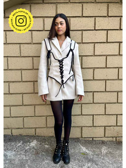 APPAPOP - Breakfast At Tiffany's Blazer Beige Dress