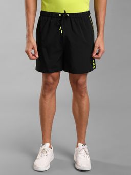 Kazo - Woven Shorts With Neon Details Black