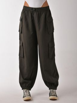 IZF - Baggy Cargo Air Parachute Pants For Womens