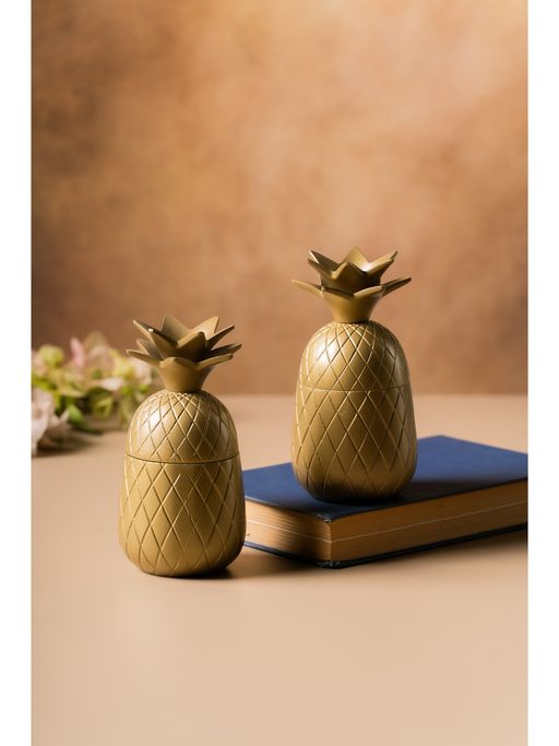 SG Home Pineapple Treasure Box (Pack Of 2)