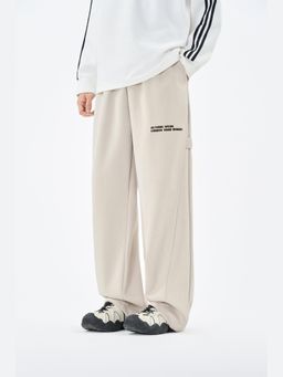 Weezy - Cream Embroidered Cotton Track Pant