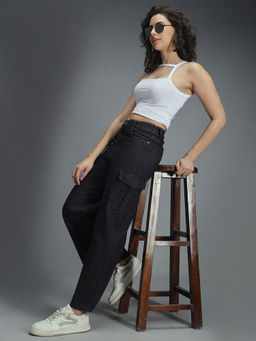 High Star - Women 90's Baggy Stretchable Distress Cargo Jeans
