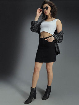 High Star - Pure Cotton Pencil Mini Skirt