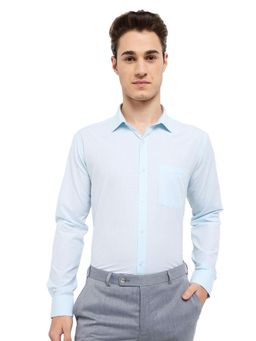 Park Avenue - Slim Fit Solid Medium Petrol Blue Shirt