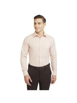 Park Avenue - Slim Fit Self Design Dark Orange Shirt