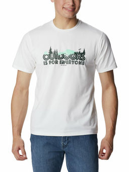 Columbia - Mens White Omni-Wick Men's Sun Trek Short Sleeve Graphic Tshirt