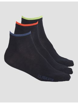 U.S. POLO ASSN. - Black Ankle Length Stretch ES003 Socks - Pack of 3
