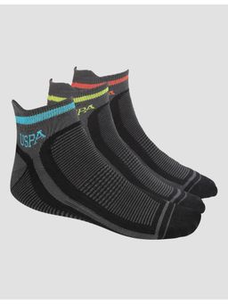 U.S. POLO ASSN. - Multi-Color Ankle Length Striped ES006 Socks - Pack of 3