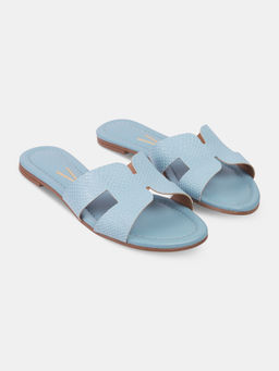 Vizzano - Women Casual Open Toe Slide Flats Blue