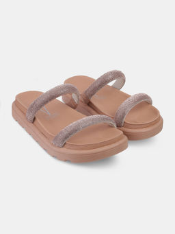 Vizzano - Women Casual Flat Slide Sandals Nude