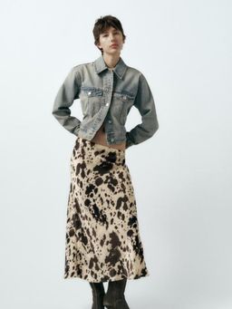 Addery - Cow Print Beachwear Skirt