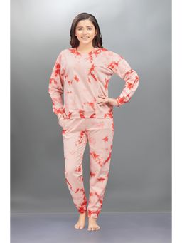 Velure - Orange Relaxed Tie-Dye Track Suit (Set of 2)