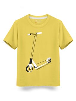 HELLCAT - Trendy Toddler Yellow Graphic Half Sleeve T-Shirt