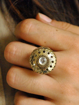 BeAbhika - Oxidized Dome Ring