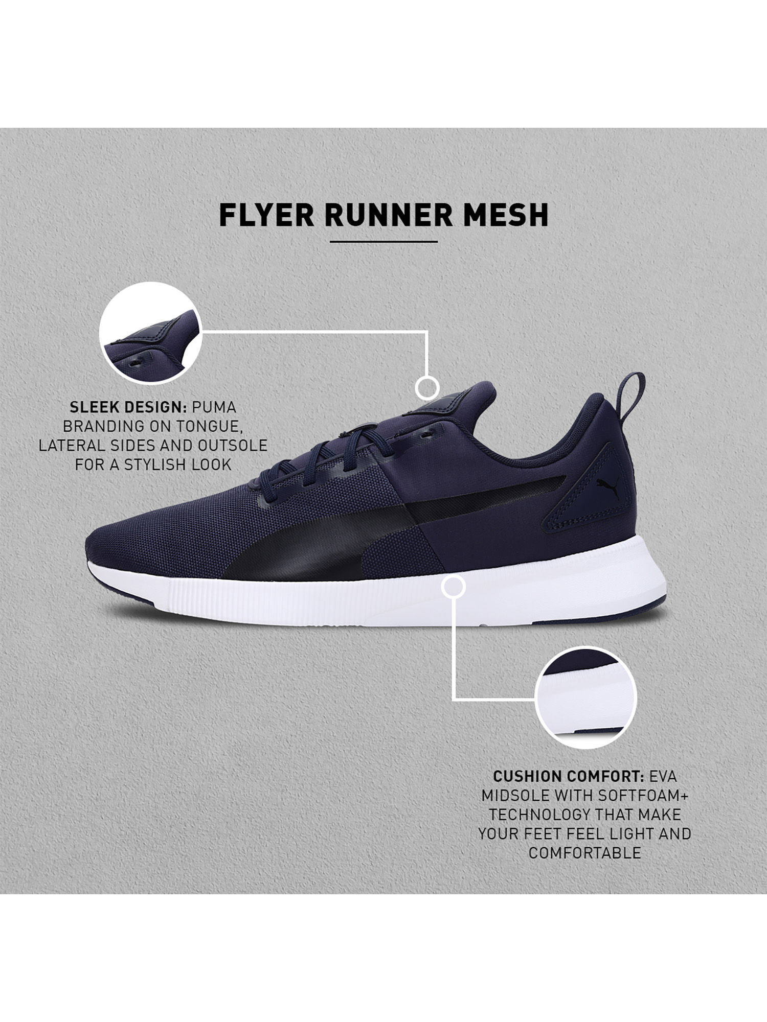 puma flyer runner blue