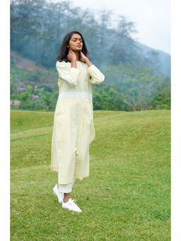 Mantra - Basil and Pale Lime Kurta