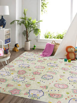 KALEEN - Kids Rug in a Bag-Washable Indoor/Outdoor Rugs for Bedroom/Living Area