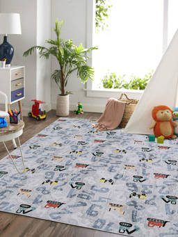 KALEEN - Kids Rug in a Bag-Washable Indoor/Outdoor Rugs for Bedroom/Living Area