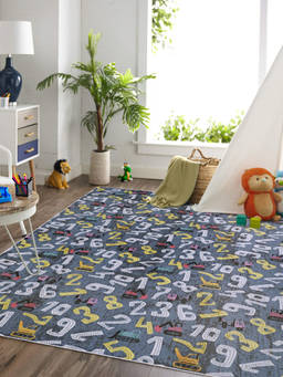 KALEEN - Kids Rug in a Bag-Washable Indoor/Outdoor Rugs for Bedroom/Living Area