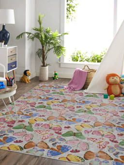 KALEEN - Kids Rug in a Bag-Washable Indoor/Outdoor Rugs for Bedroom/Living Area