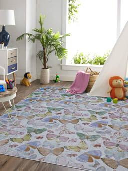 KALEEN - Kids Rug in a Bag-Washable Indoor/Outdoor Rugs for Bedroom/Living Area