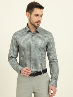 JadeBlue - Men Green Regular Fit Formal Shirt