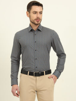 Wyre - Men Blue Slim Fit Party Wear Formal Shirt