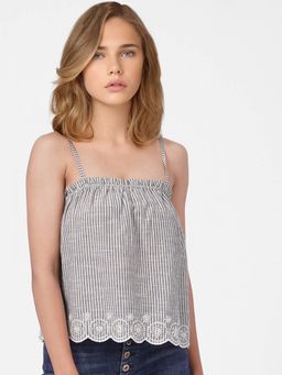 ONLY - Women Casual Wear Grey Top