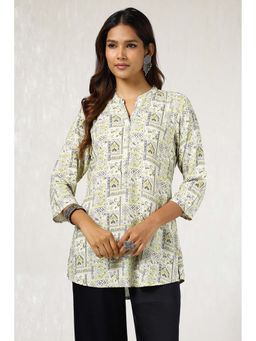 Soch - Women Yellow Rayon Ethnic Motifs Tunic