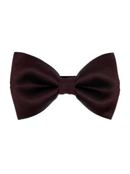 The Tie Hub - Wine Horizontal Ribbed Classic Silk Bow Tie for Men