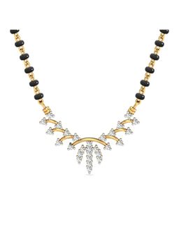 KuberBox - 18K Gold Bhavya Diamond Mangalsutra Pendant for Women