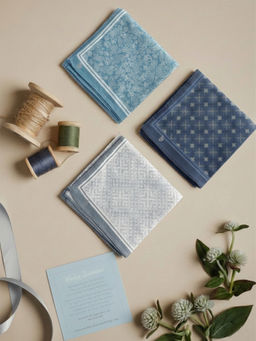 Bonjour - Super Combed Cotton Silcora Handkerchiefs (Pack of 3)