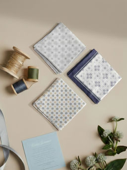 Bonjour - Super Combed Cotton Silcora Handkerchiefs (Pack of 3)