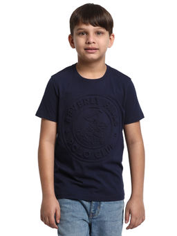 Beverly Hills Polo Club - Classic Circle Navy Blue Round Neck T-Shirt