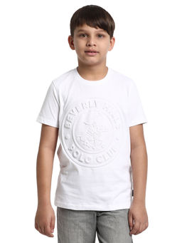 Beverly Hills Polo Club - Classic Circle White Round Neck T-Shirt