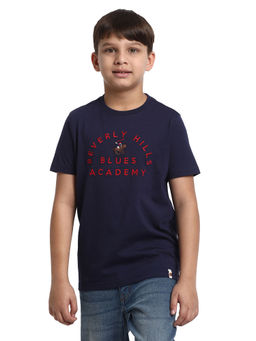 Beverly Hills Polo Club - Washout Navy Blue Round Neck T-Shirt
