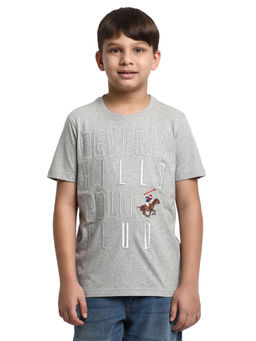 Beverly Hills Polo Club - Billboard Grey Embroidered Round Neck T-Shirt