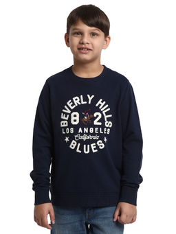 Beverly Hills Polo Club - Washout Navy Blue Round Neck T-Shirt